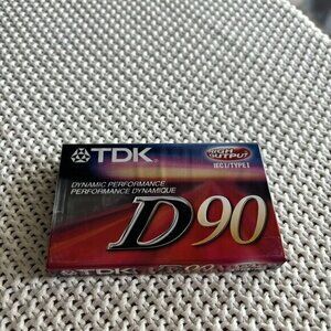 New Sealed TDK D90 High Output Blank Cassette Audio Tapes 90 Minutes